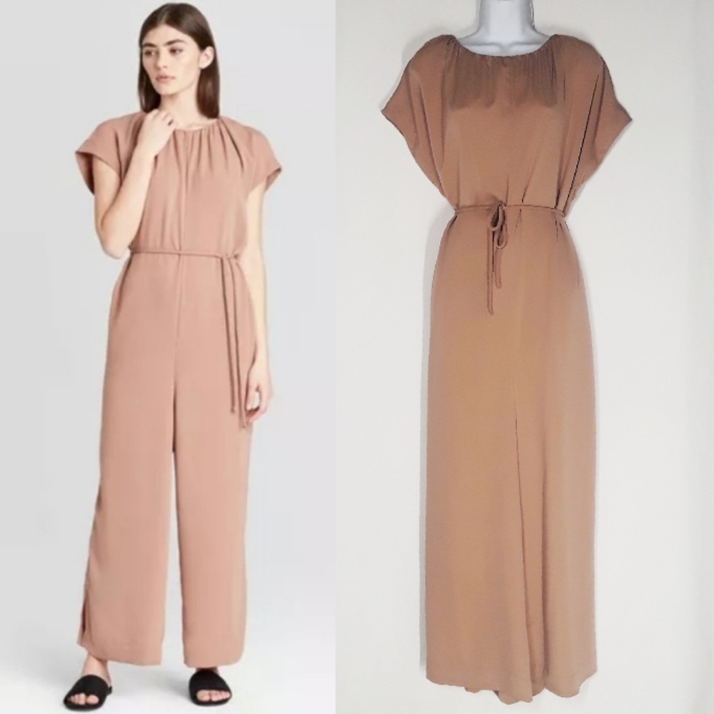 PROLOGUE Brownie Short Sleeve Light Brown Jumpsuit NWT XXL